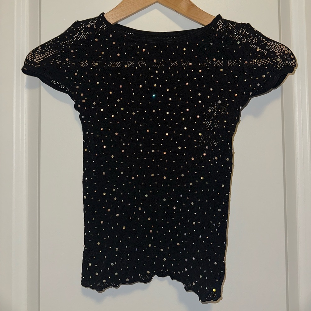 Urban Outfitters / Out From Under / Sheer Lace Diamante Crop Top